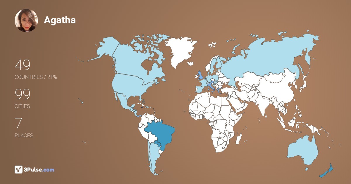 Agatha Paixao's Travel Map Image