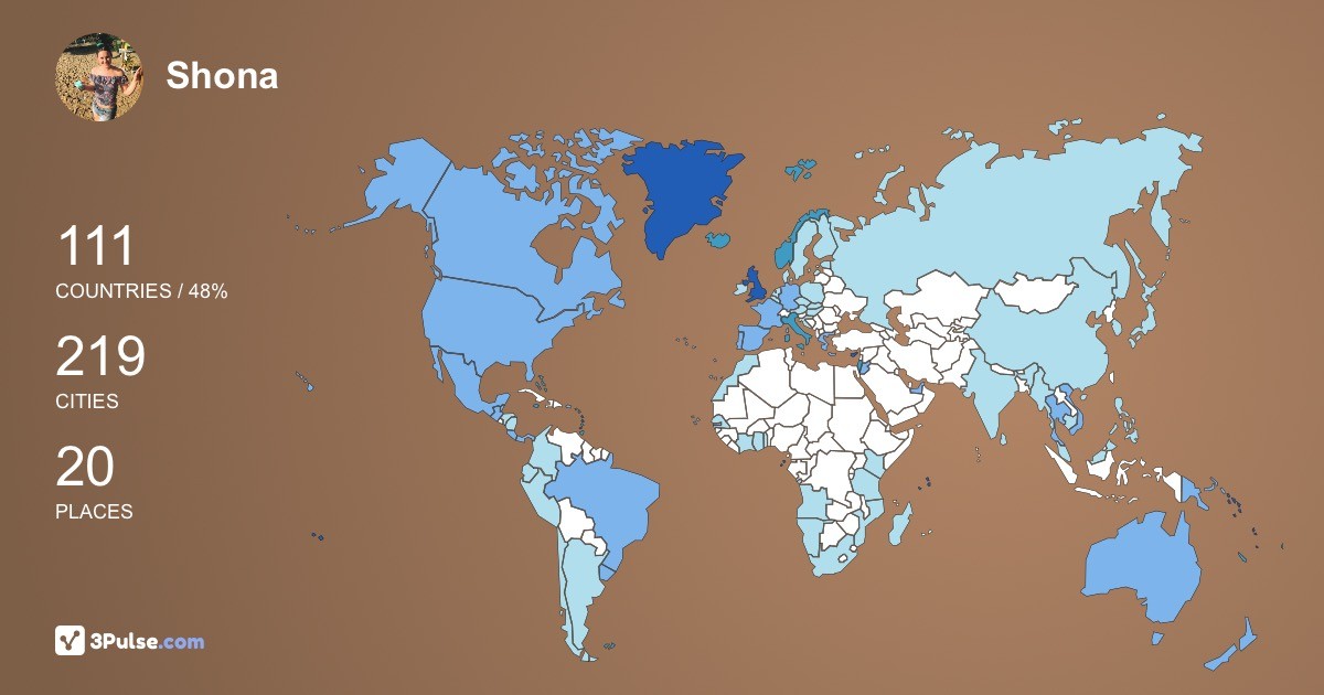 Изображение Карты путешествий Shona Enticott
