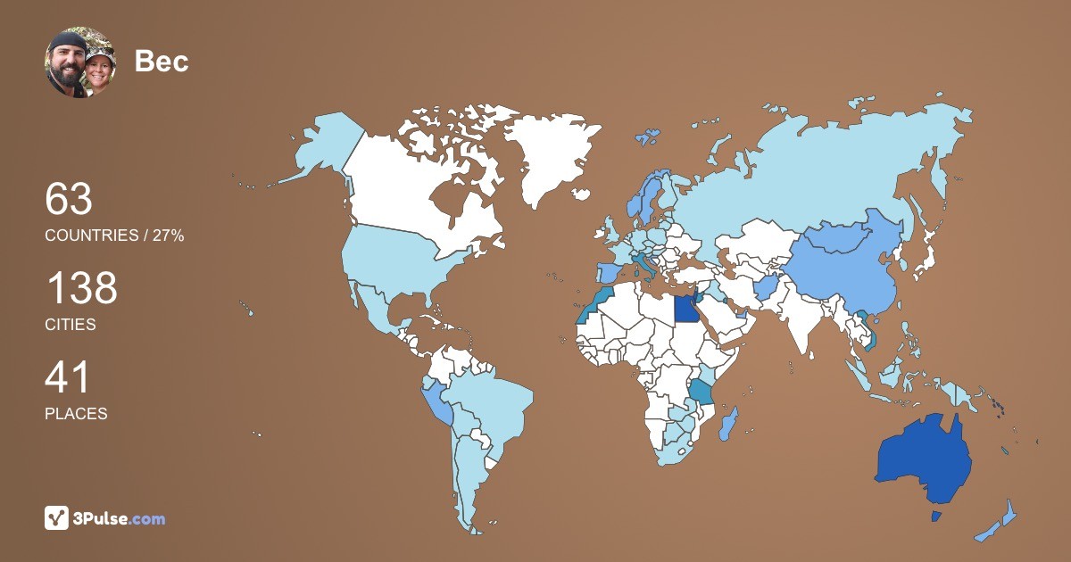 Изображение Карты путешествий Bec Dyson