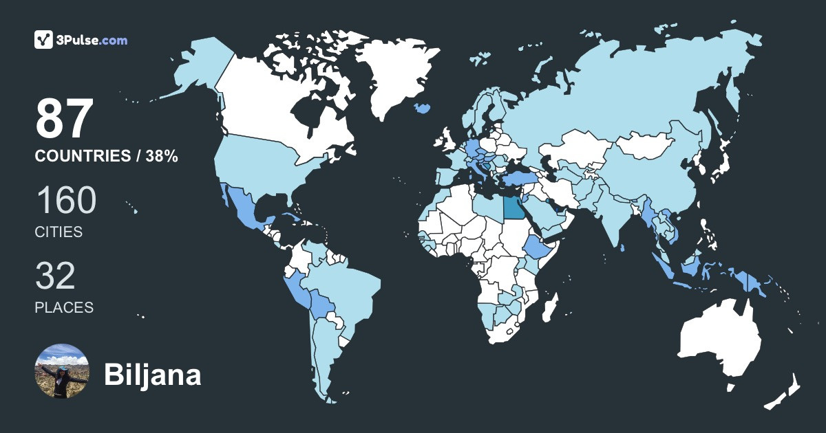 Изображение Карты путешествий Biljana Drndarevic