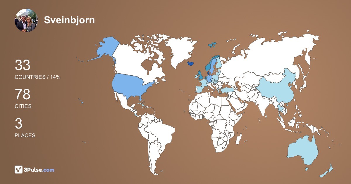 Изображение Карты путешествий Sveinbjorn Ulfarsson