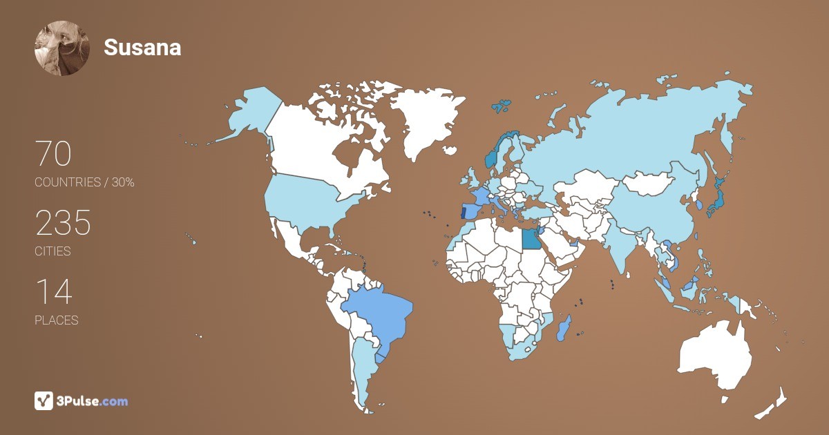 Susana Correia's Travel Map Image