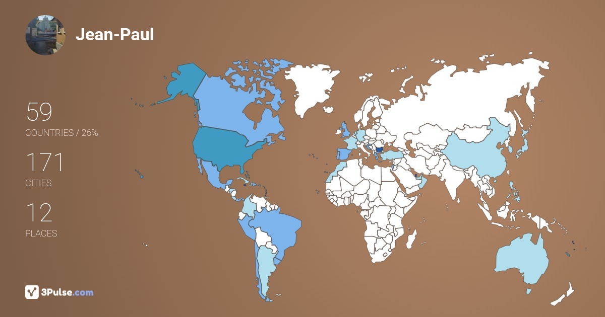Изображение Карты путешествий Jean-Paul Iman