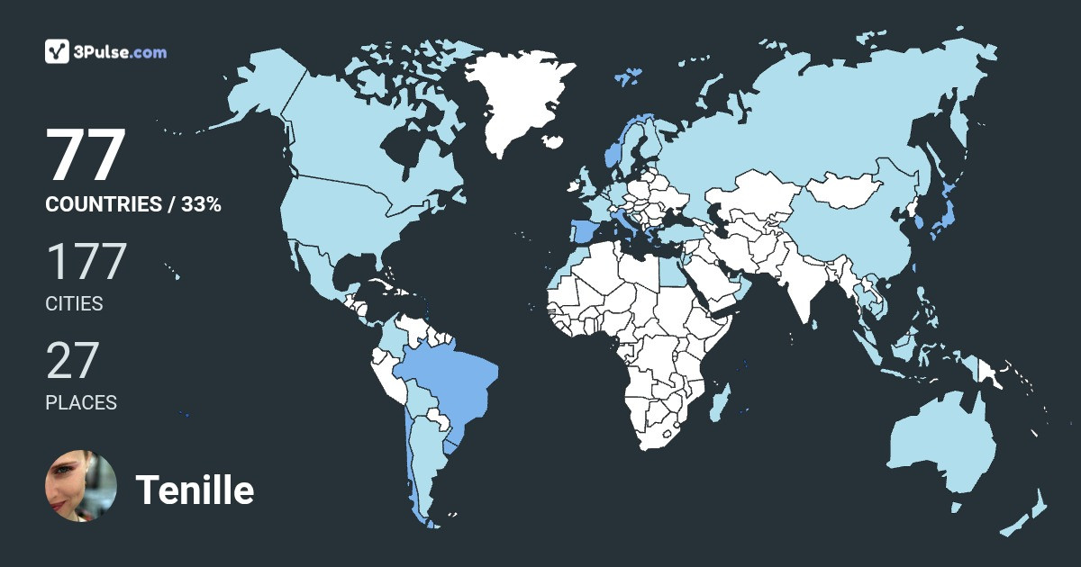 Изображение Карты путешествий Tenille Damazio