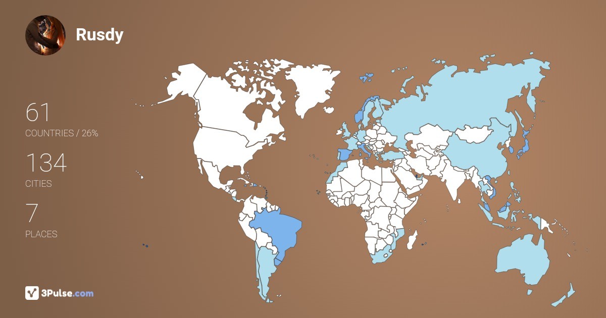 Rusdy Adja's Travel Map Image