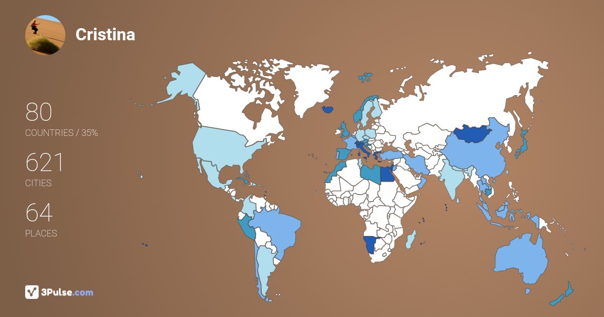Cristina Taddeo's Travel Map Image