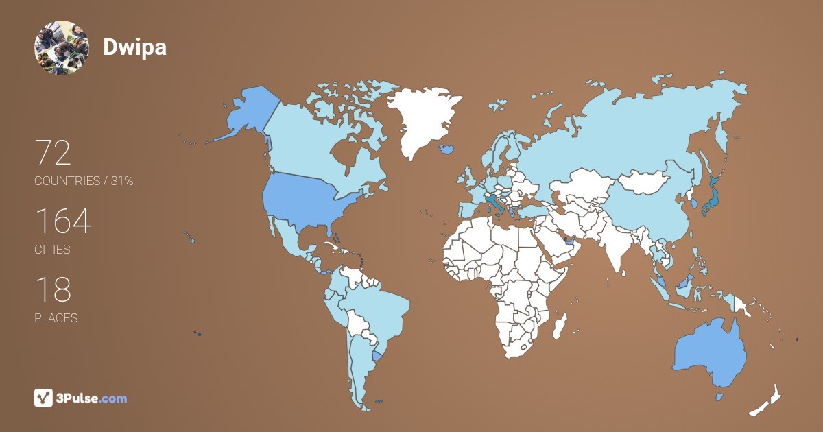 Dwipa Aryawan's Travel Map Image