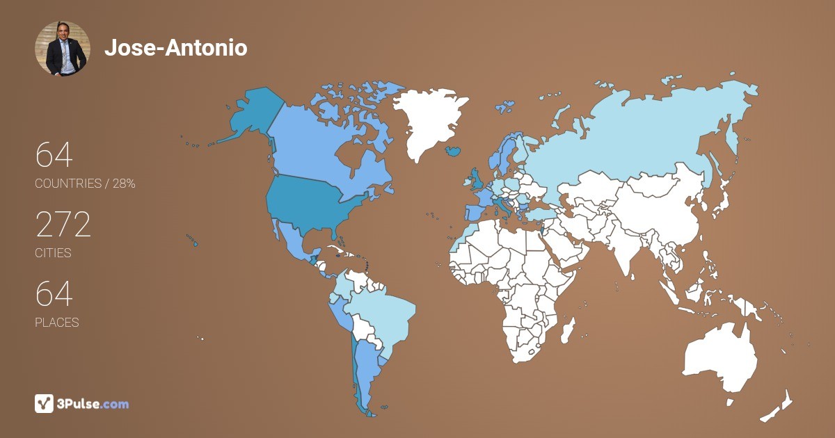 Jose-Antonio Balcazar's Travel Map Image