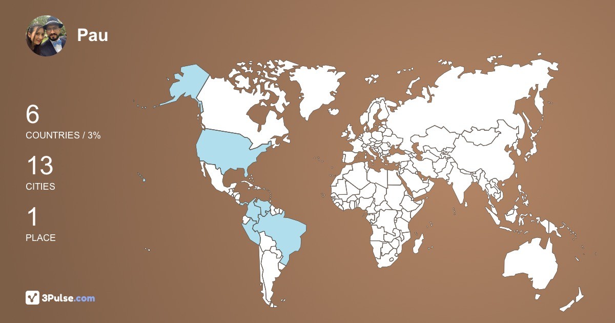 Pau Lasso's Travel Map Image