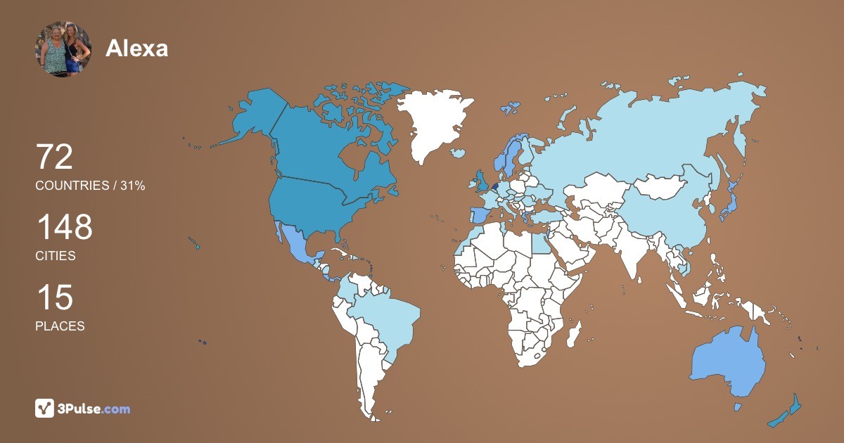 Изображение Карты путешествий Alexa Savitz