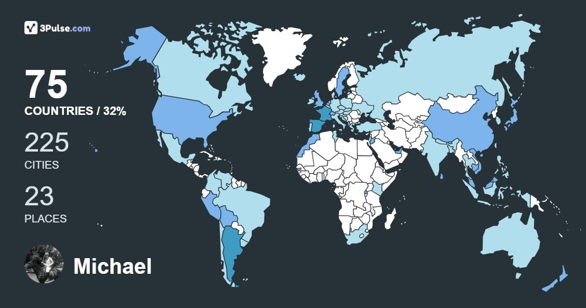 Изображение Карты путешествий Michael Cvc