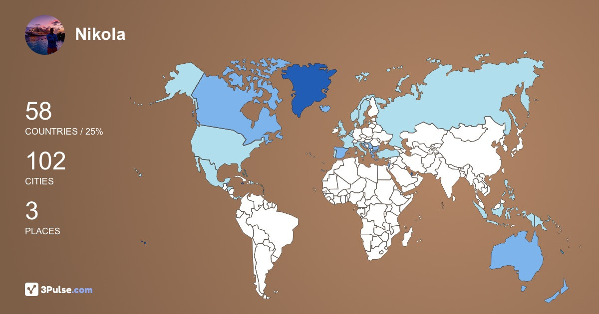 Изображение Карты путешествий Nikola Pejovski