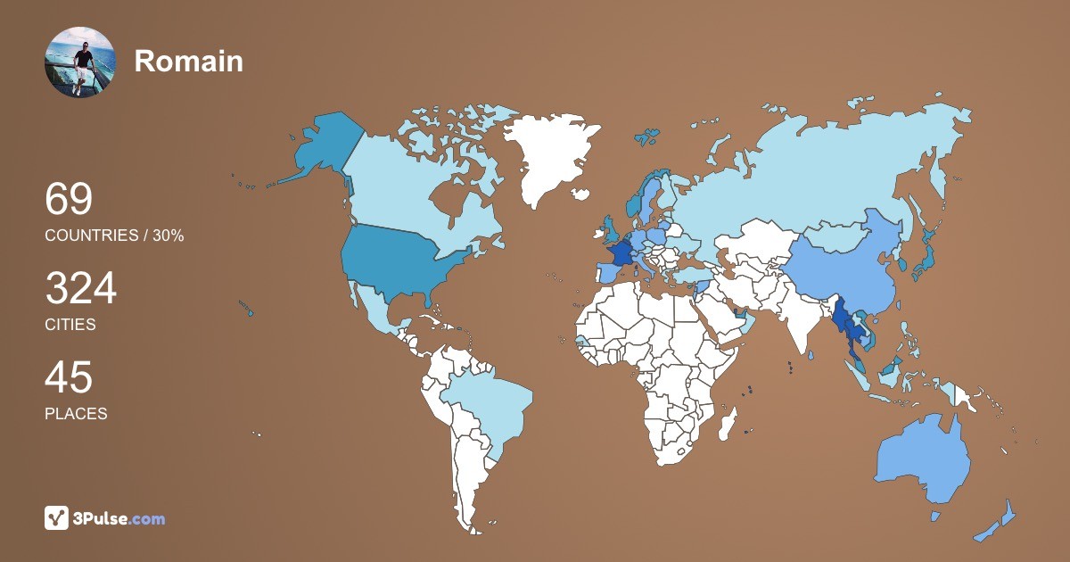 Изображение Карты путешествий Romain Ambrunn