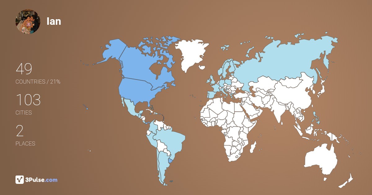 Ian Bautista's Travel Map Image