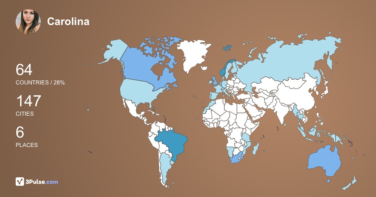 Carolina Louise's Travel Map Image