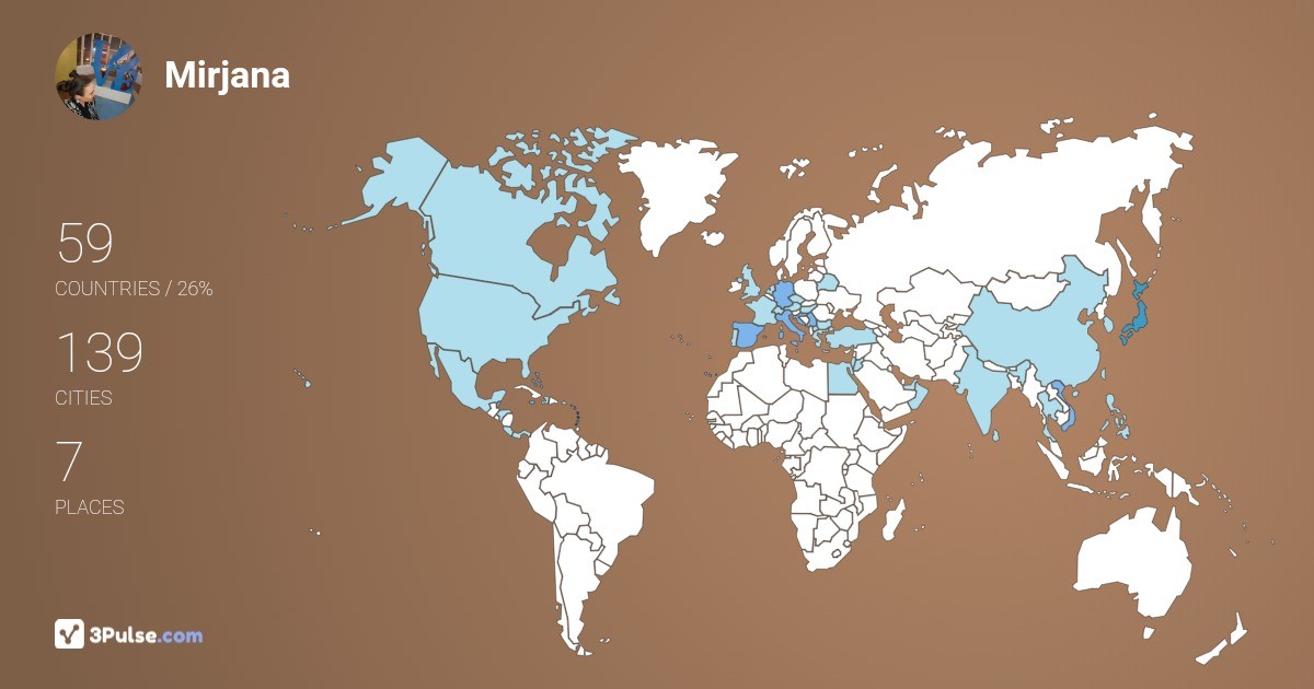 Изображение Карты путешествий Mirjana Mirka