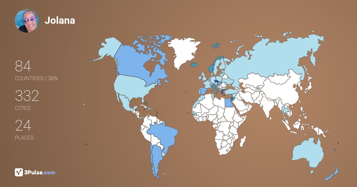Изображение Карты путешествий Jolana Mikeskova