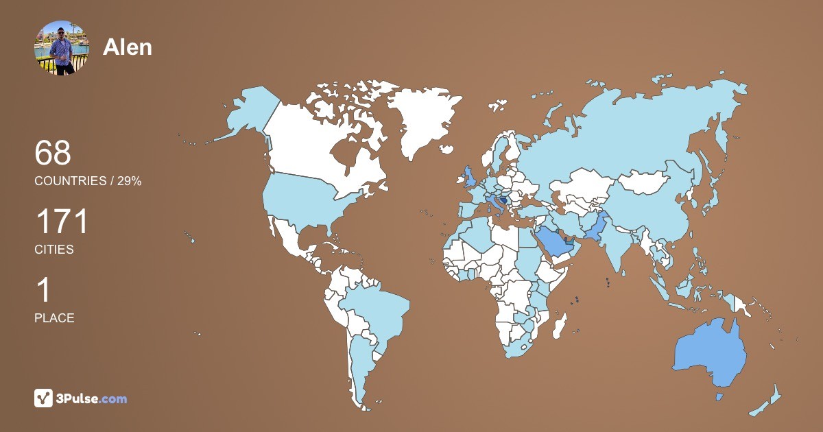 Alen Todorovic's Travel Map Image