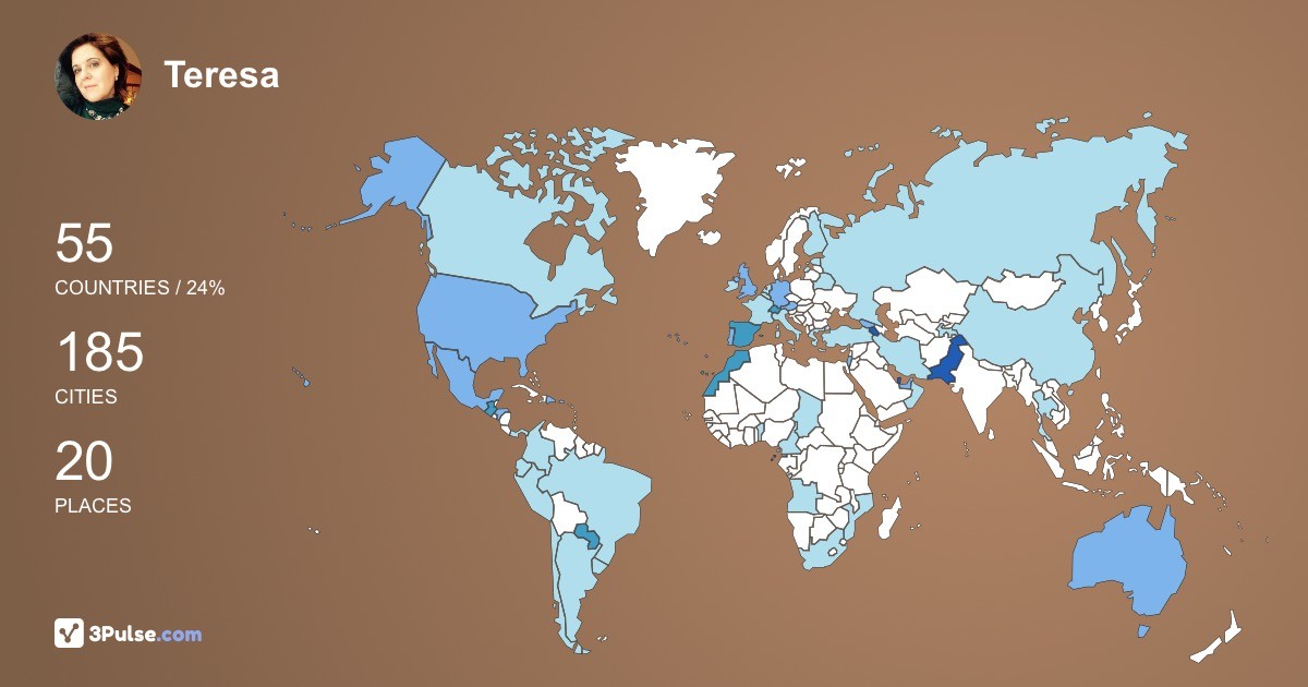 Teresa Daban's Travel Map Image