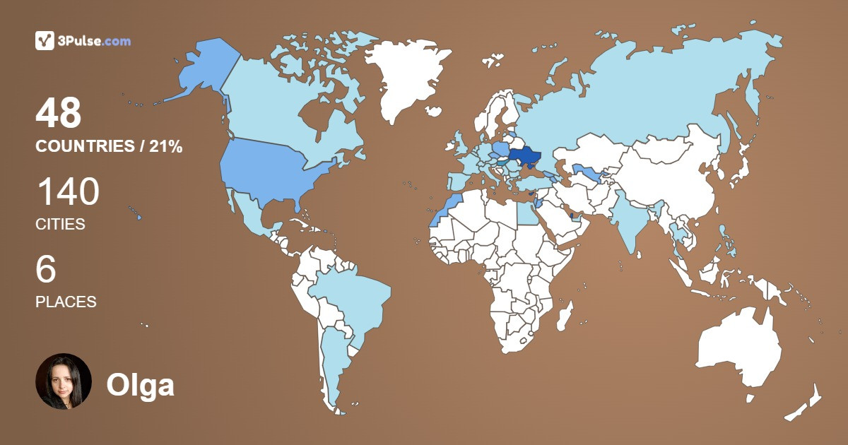Изображение Карты путешествий Olga Zabolotnyaya