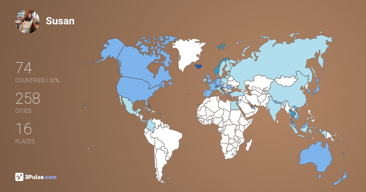 Изображение Карты путешествий Susan Siwaluck