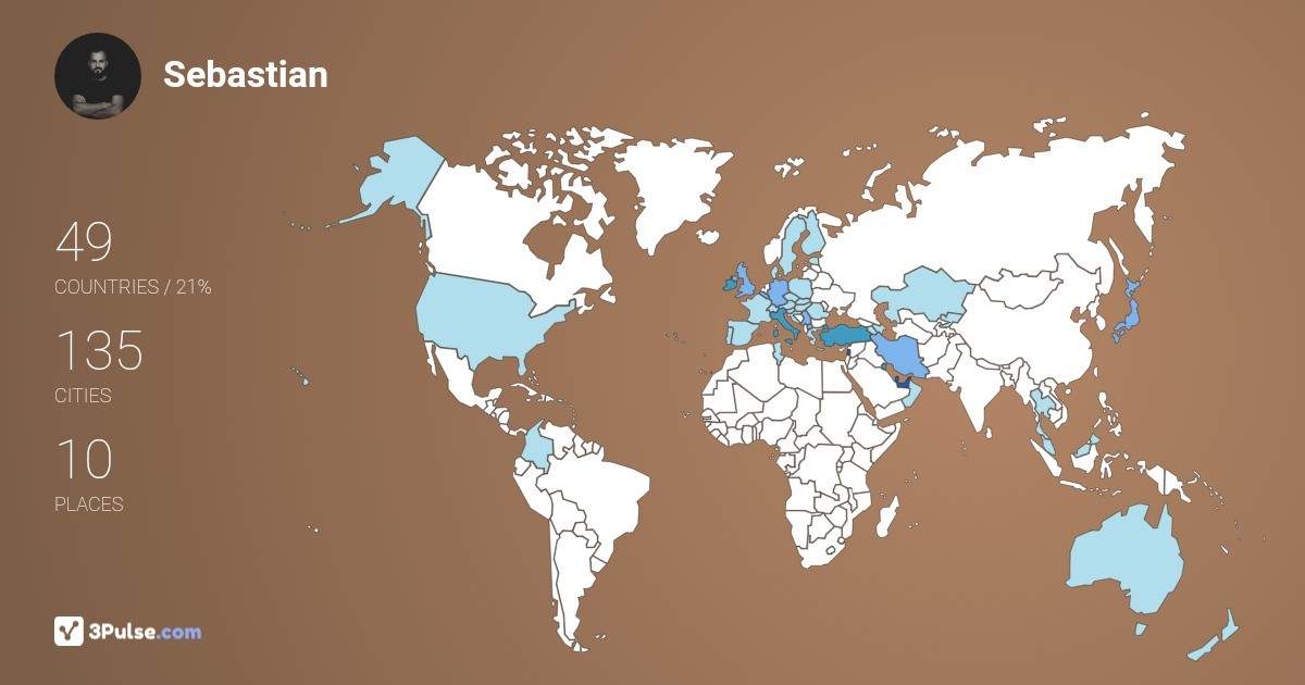 Изображение Карты путешествий Sebastian Delogu
