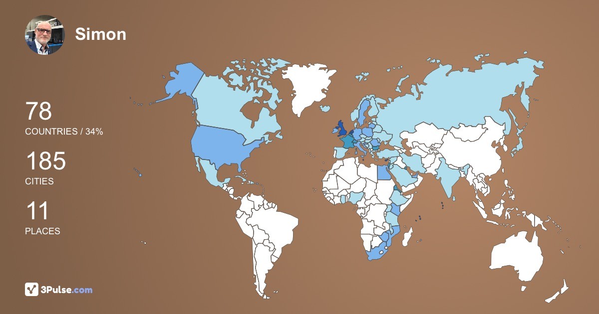 Изображение Карты путешествий Simon Goldsack