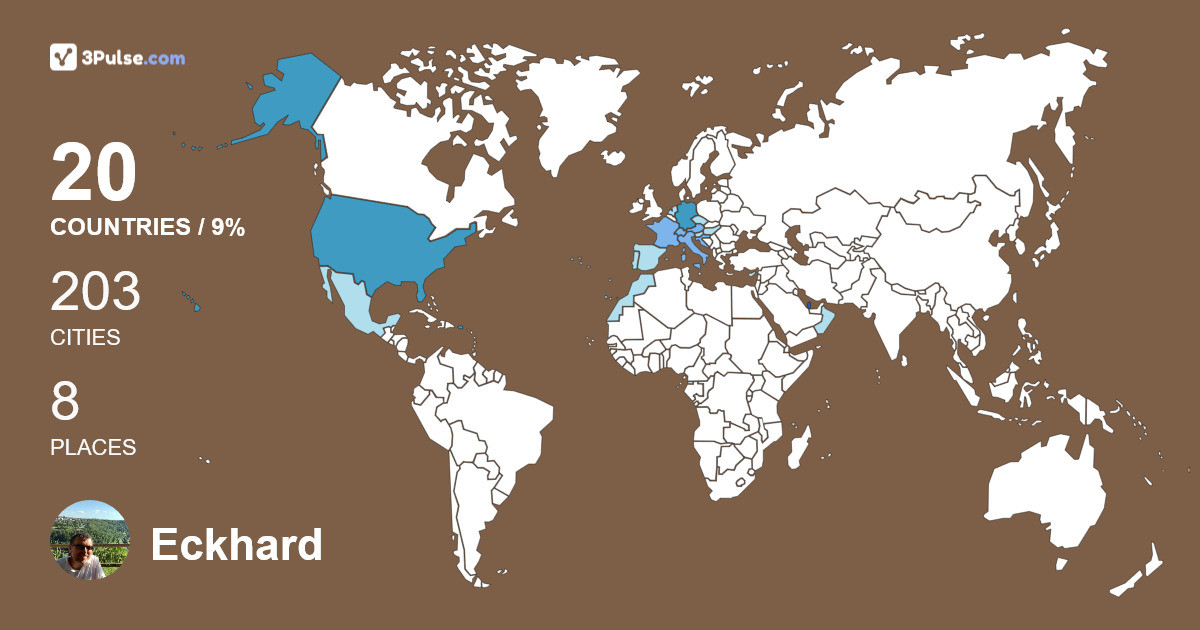 Eckhard Schffner's Travel Map Image