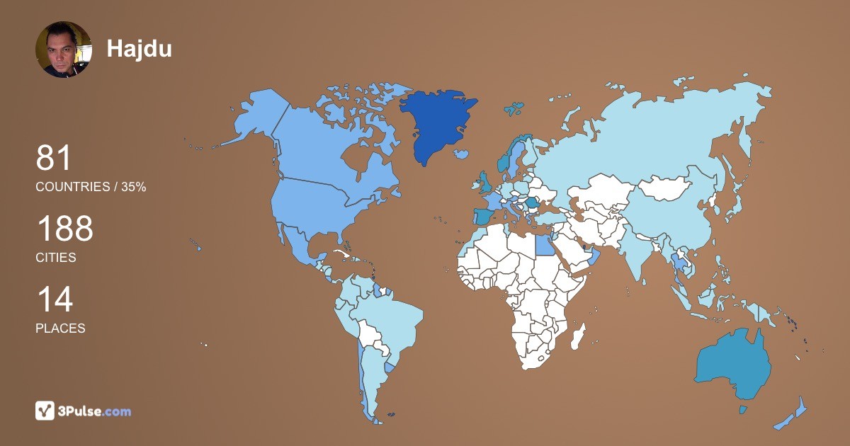 Hajdu Janek's Travel Map Image