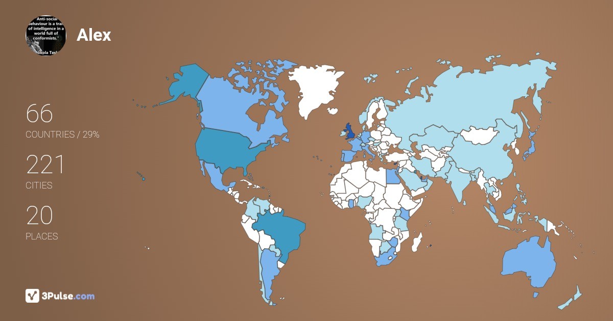 Изображение Карты путешествий Alex Daniel