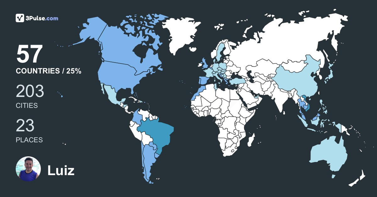 Luiz Costa's Travel Map Image
