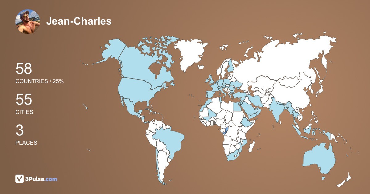 Изображение Карты путешествий Jean-Charles Ben-Sichou