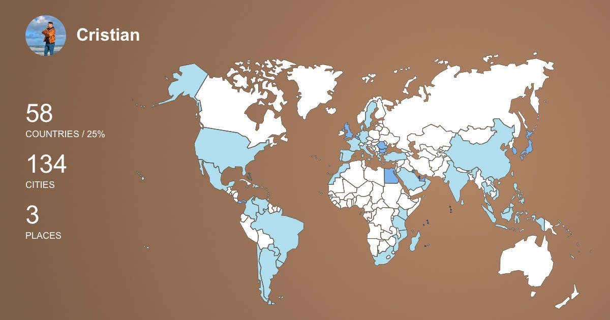 Изображение Карты путешествий Cristian Mocanu