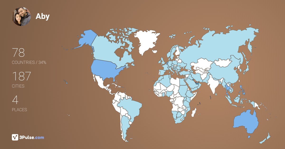 Aby Sibug's Travel Map Image
