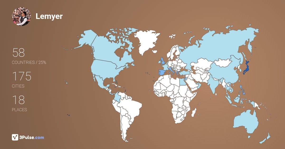 Lemyer Anucrallaf's Travel Map Image