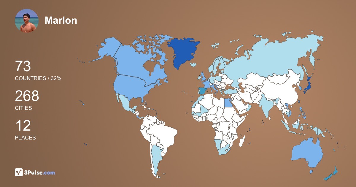 Marlon Rivera's Travel Map Image