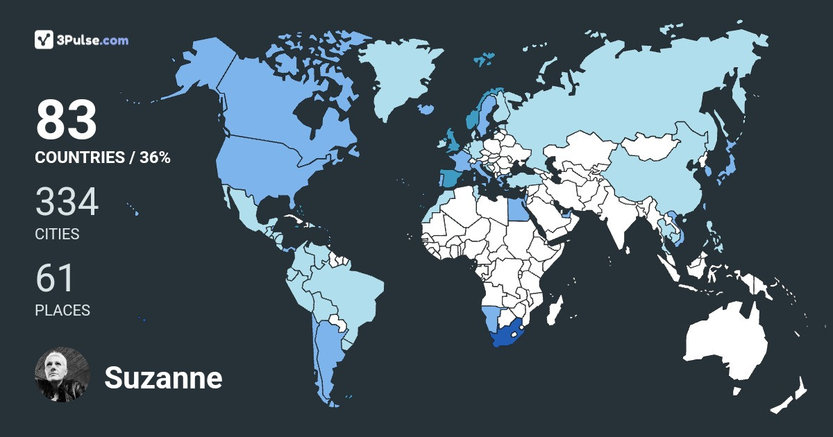 Изображение Карты путешествий Suzanne Theron