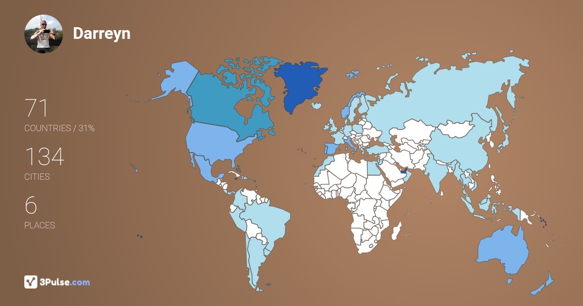 Изображение Карты путешествий Darreyn Pereira