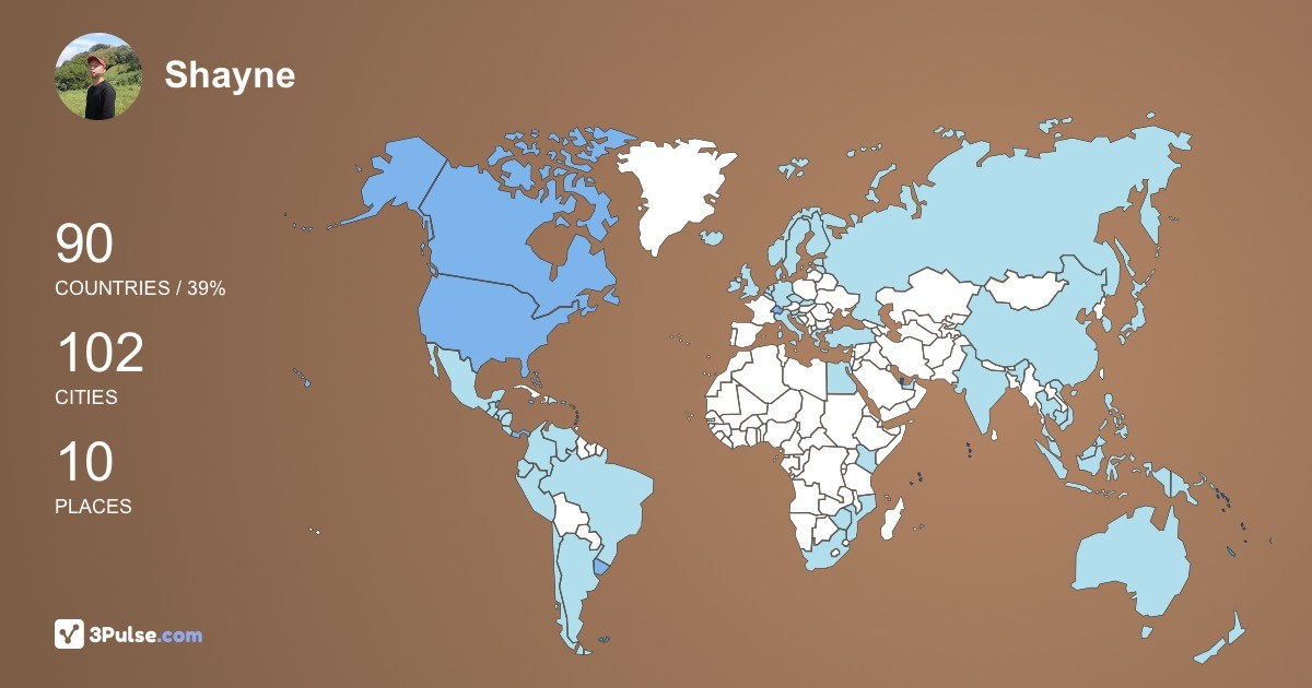 Изображение Карты путешествий Shayne Yue