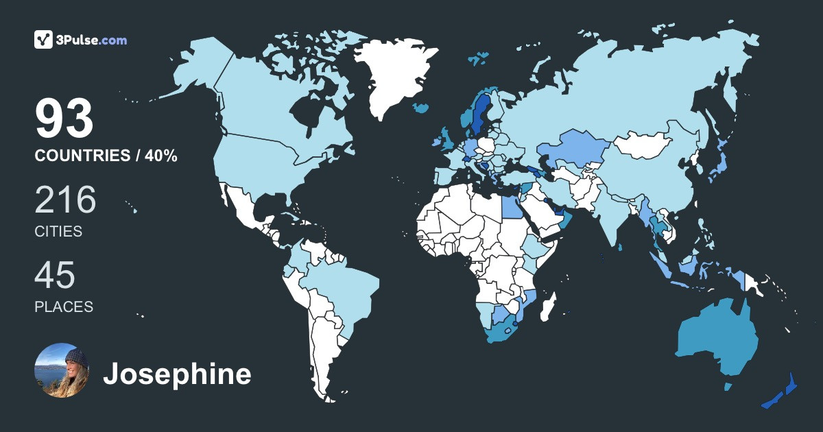 Josephine Lejholm's Travel Map Image