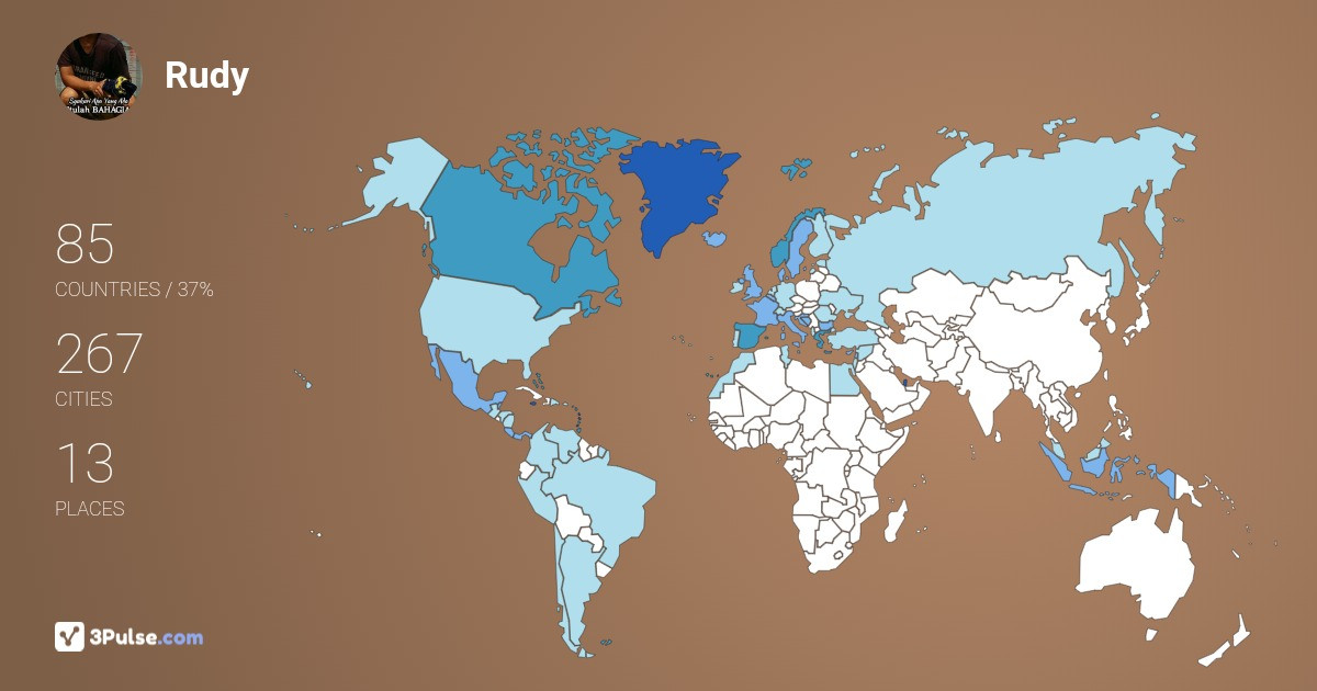 Rudy Achmad's Travel Map Image