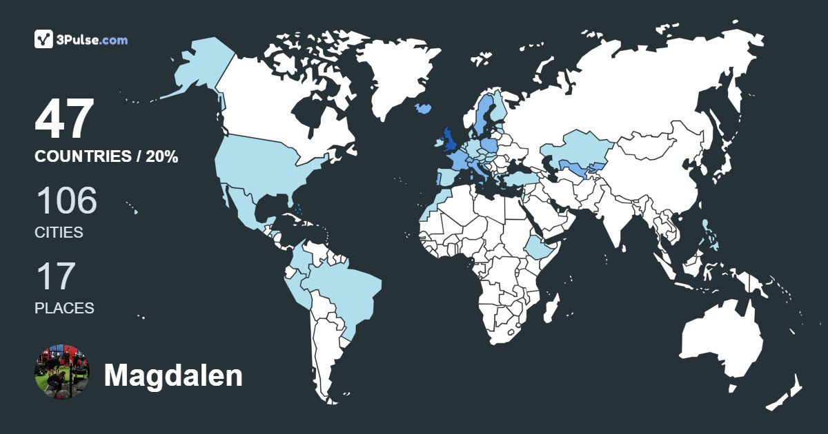 Magdalen Faulds's Travel Map Image