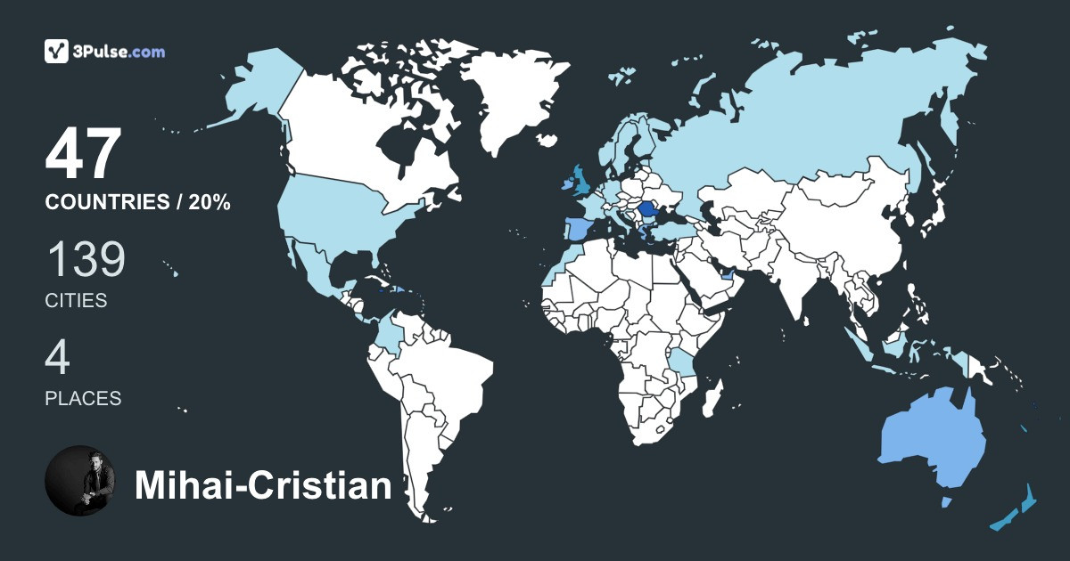 Изображение Карты путешествий Mihai-Cristian Pivniceru