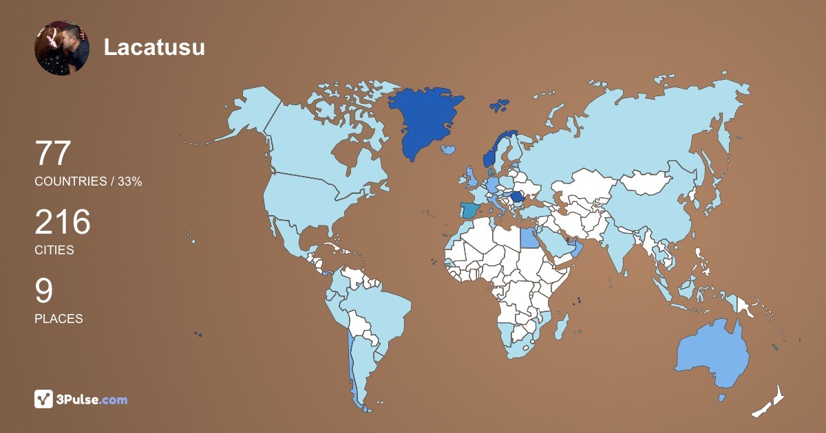 Lacatusu Gabriel's Travel Map Image