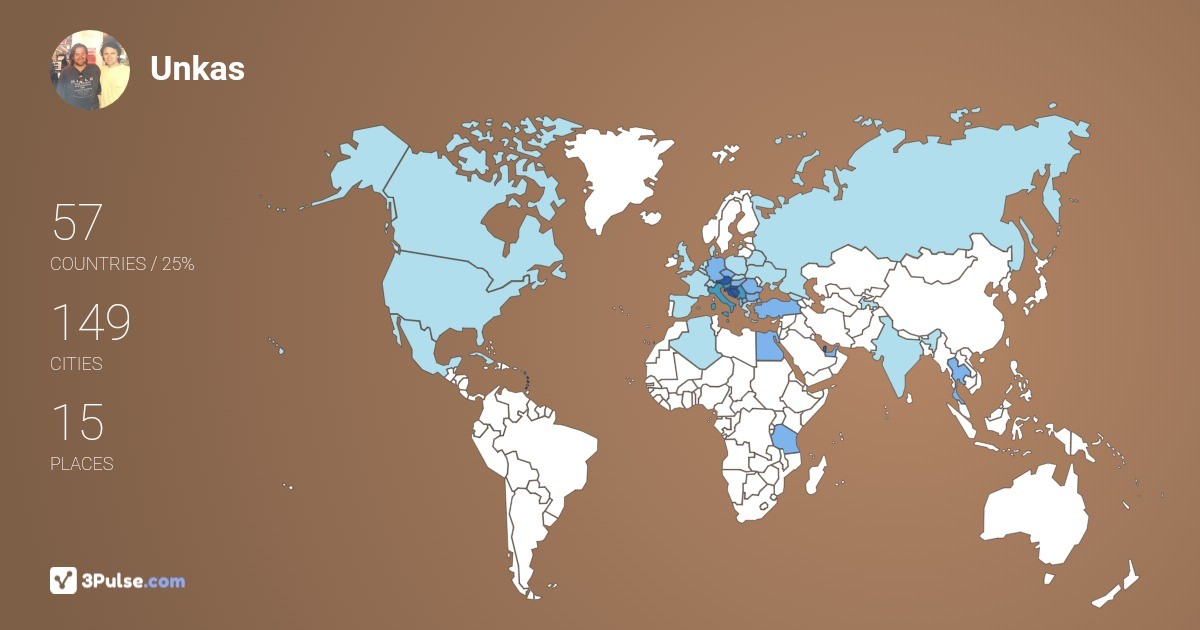 Изображение Карты путешествий Unkas Kupusovic