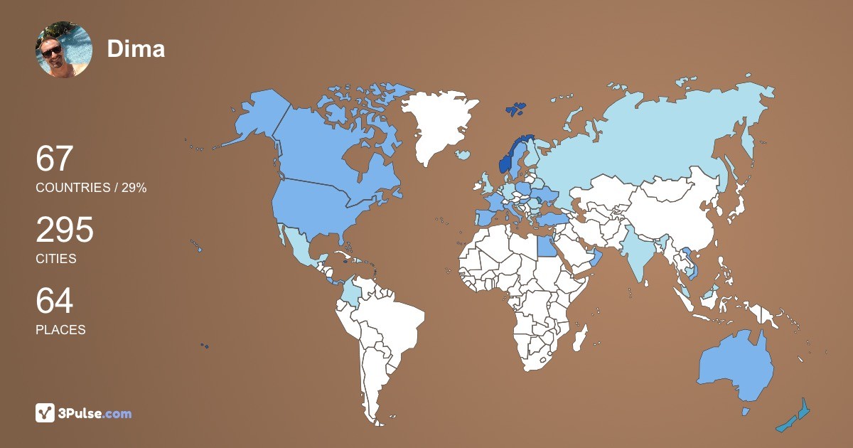 Изображение Карты путешествий Dima Kuzmenko