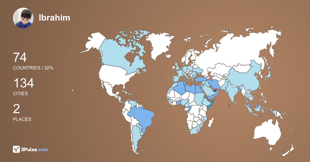 Ibrahim Hamad's Travel Map Image