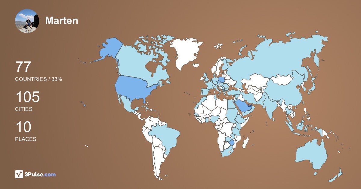 Изображение Карты путешествий Marten Apperloo