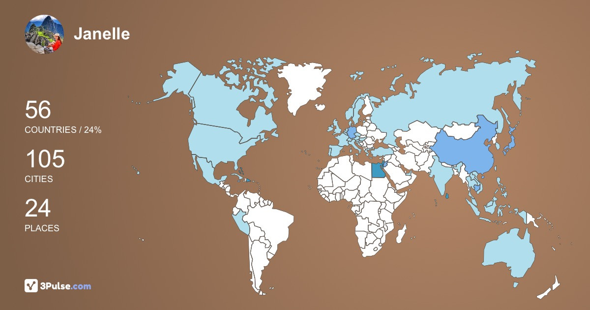 Janelle LaLala's Travel Map Image