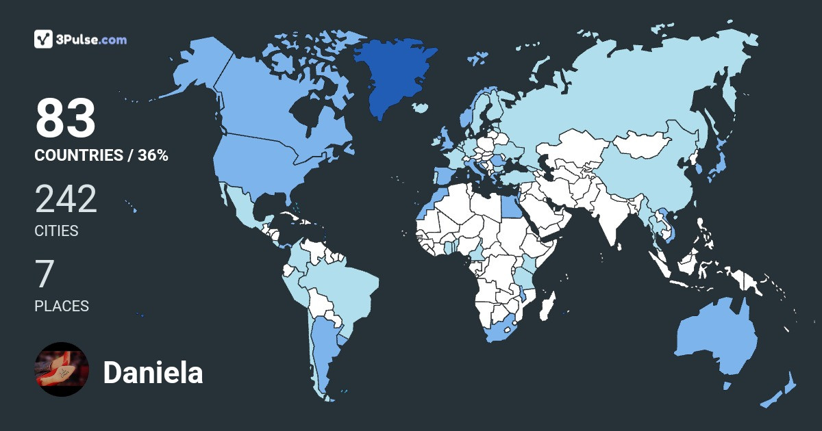 Daniela Ghiorghisor's Travel Map Image